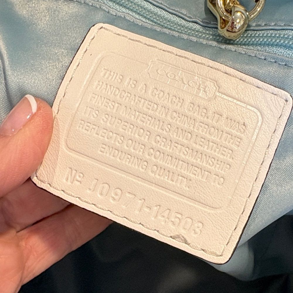 Coach Bag Purse Handbag Leather Peyton Embossed Croc Exotic Large Shoulder Tote - Picture 15 of 16